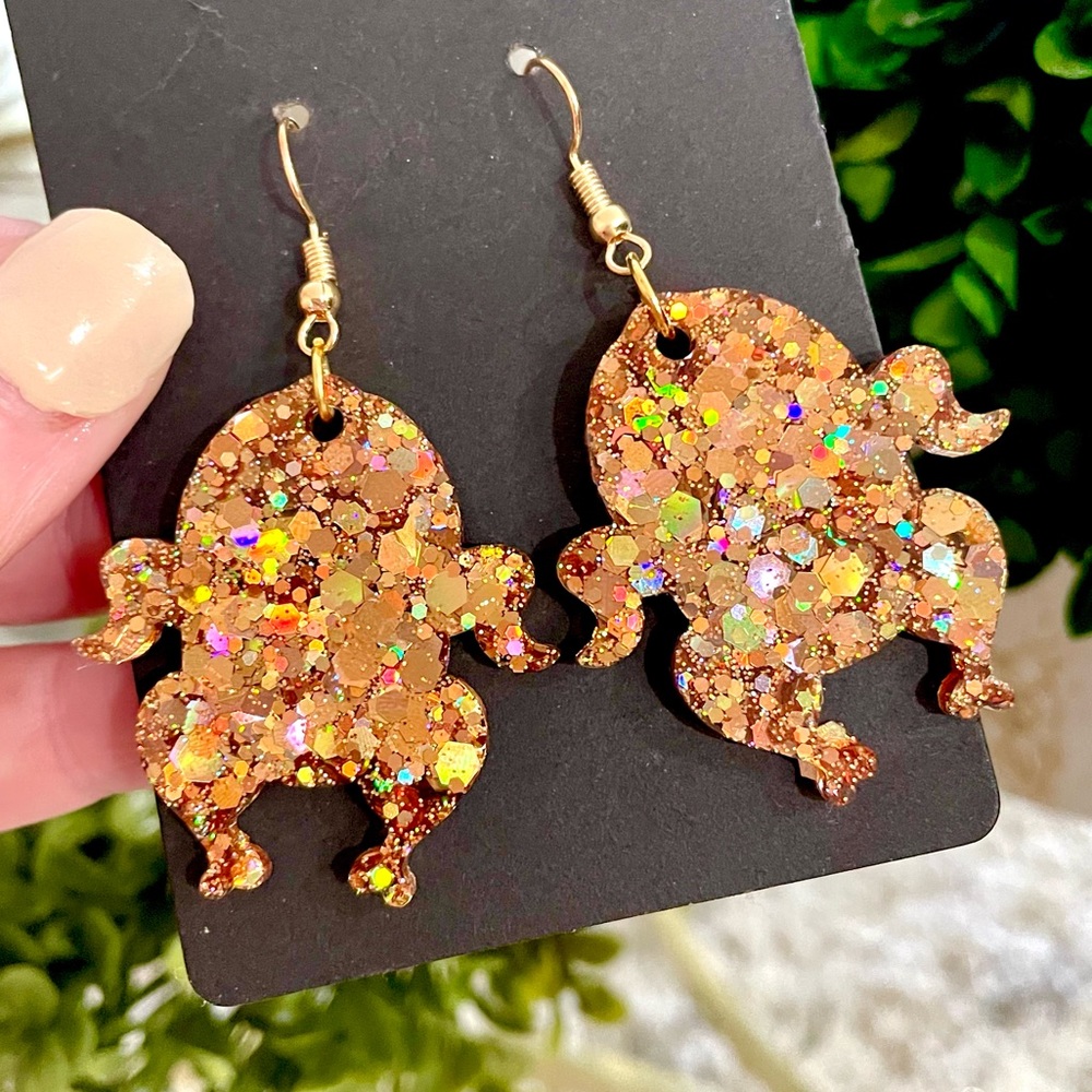 Acrylic Turkey Earrings